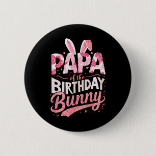 Papa der Birthday Bunny-Familie passende Party S Button