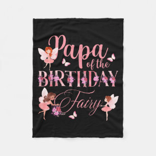 Papa der Geburtstagsfee Erster Geburtstag Familie Fleecedecke