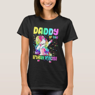 Papa der Geburtstagsprinzessin Dabbing Einhorn Mäd T-Shirt