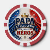 Papa, der größte aller Helden Pokerchips (Vorderseite)