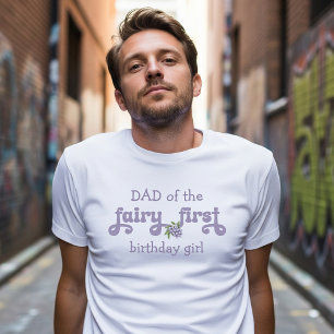 Papa der lila Fee zum ersten Erdbeer-Geburtstag T-Shirt