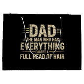 Papa, der Mann, der alles hat, außer einer vollen  Große Geschenktüte (Rückseite)
