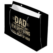 Papa, der Mann, der alles hat, außer einer vollen  Große Geschenktüte (Vorderseite Schrägansicht)