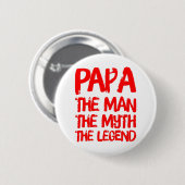 PaPa der Mann der Mythos der Legende Button (Vorne & Hinten)