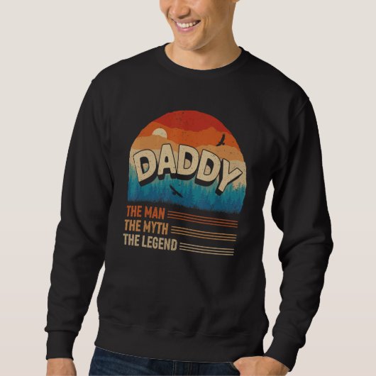 Papa der Mann, der Mythos, der Legende Männer kehr Sweatshirt (Vorderseite)
