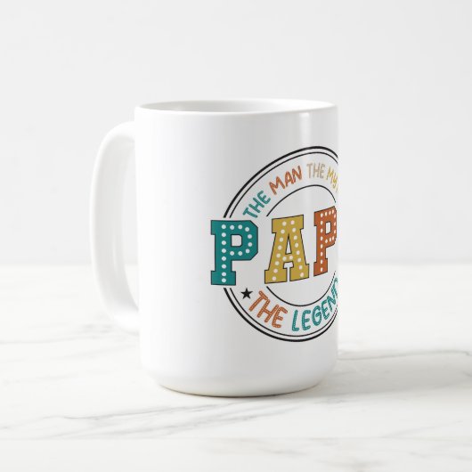 PAPA: Der Mann, der Mythos, die Legende Kaffeetasse (Vorderseite Links)