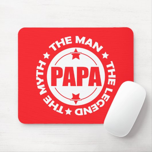 Papa. Der Mann. Der Mythos Die Legende. Mousepad (Mit Mouse)