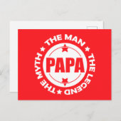 Papa. Der Mann. Der Mythos Die Legende. Postkarte (Vorne/Hinten)