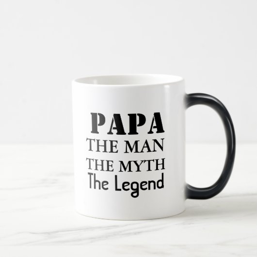 PAPA der Mann der Mythos die Legende - Verwandlungstasse (Rechts)
