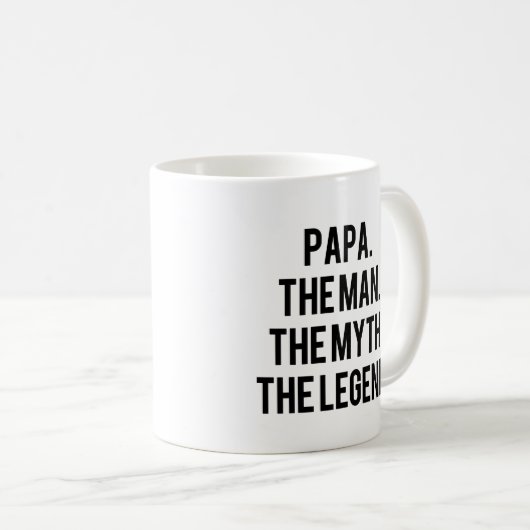 Papa der Mann der Mythos die lustige Tasse der (VorderseiteRechts)