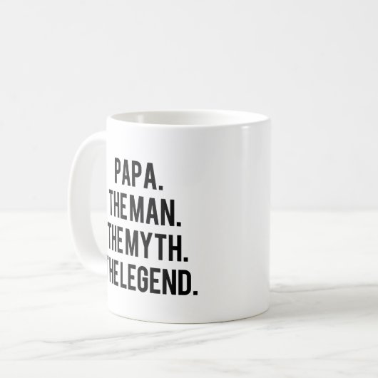 Papa der Mann der Mythos die lustige Tasse der (Vorderseite Links)