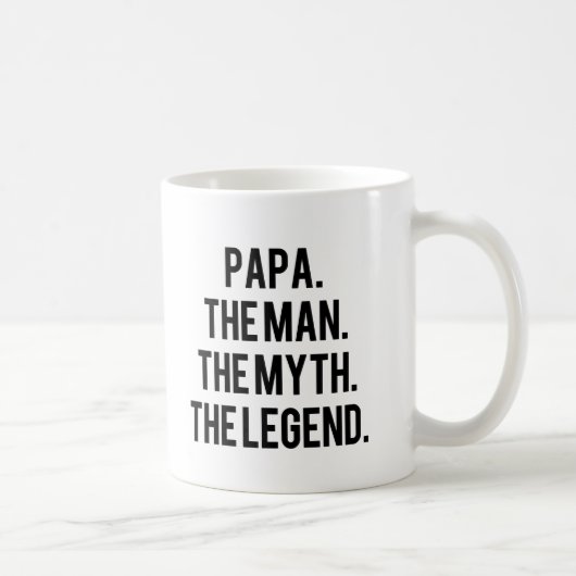 Papa der Mann der Mythos die lustige Tasse der (Rechts)