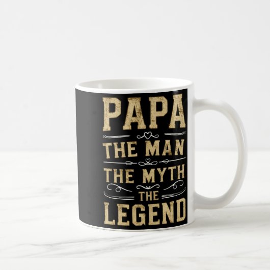 Papa der Mann die Legende zum Vatertag Kaffeetasse (Rechts)