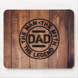Papa Der Mann Mythos Legende Rustikale Holzpyrogra Mousepad
