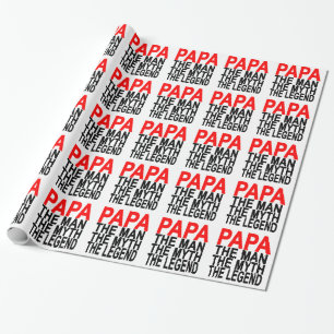 Papa der Mythos der Mann die Legende Geschenkpapier