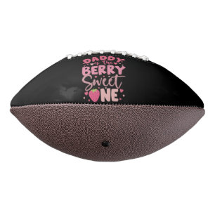 Papa der süßen Beeren-Eins Erdbeeren-Geburtstag Football