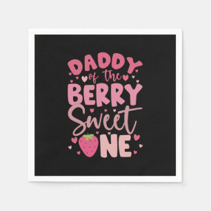 Papa der süßen Beeren-Eins-Stachelbeer-Geburtstag Serviette
