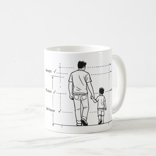Papa Der Ursprüngliche Masterplan | Lustiger Papa  Kaffeetasse (VorderseiteRechts)