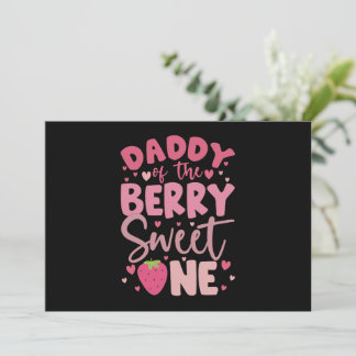 Papa des Berry Sweet eine Erdbeere Geburtstag Einladung