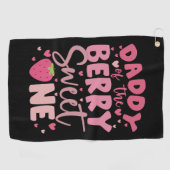 Papa des Berry Sweet eine Erdbeere Geburtstag Golfhandtuch (Horizontal)