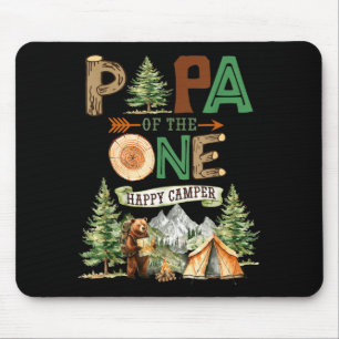 Papa des einen glücklichen Camper 1. Geburtstag Ca Mousepad