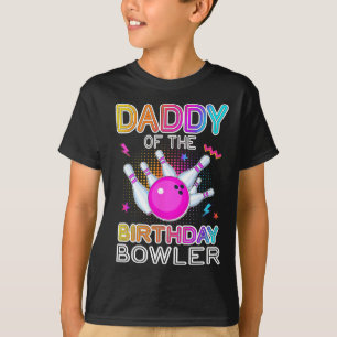 Papa des Geburtstags Bowler Bday Bowling Party Ce T-Shirt