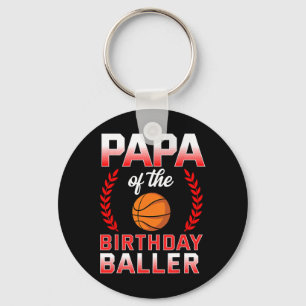 Papa des Geburtstags Boy Bysketbyll Bday Celebrati Schlüsselanhänger