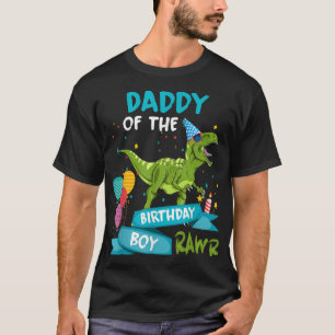 Papa des Geburtstags Boy RAWR T-Rex Dinosaurier Bi T-Shirt