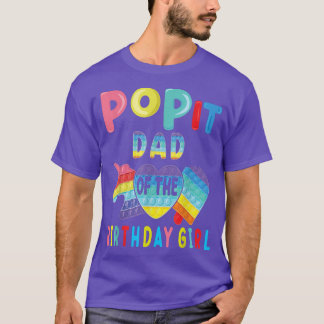 Papa des Geburtstags Girl Pop It Einicorn Geburtst T-Shirt