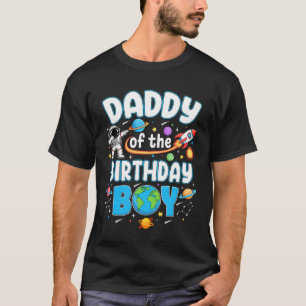 Papa des Geburtstagsjungen Astronaut Familie Weltr T-Shirt
