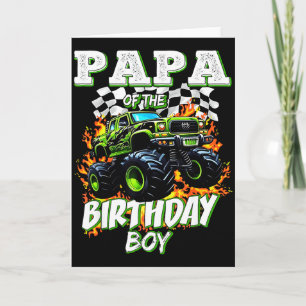 Papa des Geburtstagsjungen-Monster-Truck-Geburtsta Karte