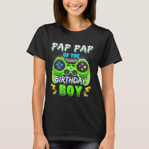 Papa des Geburtstagsjungen passendes Video-Spieler T-Shirt