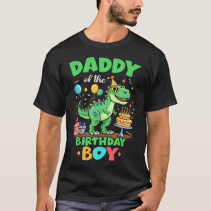 Papa des Geburtstagsjungen T-Rex-Dinosaurier-Famil T-Shirt