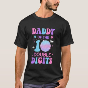 Papa des Geburtstagsmädchens Doppelte Ziffern Disc T-Shirt