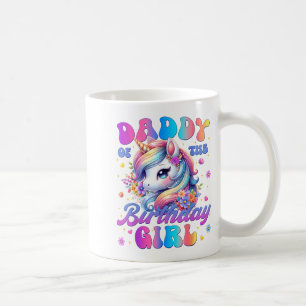 Papa des Geburtstagsmädchens Einhorn Blumen Famili Kaffeetasse