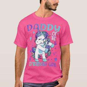 Papa des Geburtstagsmädchens Flossing Einhorn Vate T-Shirt