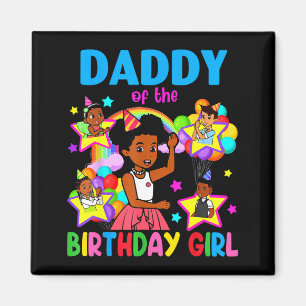 Papa des Geburtstagsmädchens Gracie Geburtstags Pu Magnet