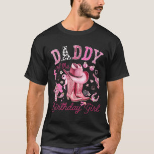 Papa des Geburtstagsmädchens pinke Cowgirl Western T-Shirt