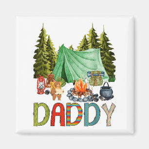 Papa des glücklichen Camper 1. Geburtstag Bär Camn Magnet