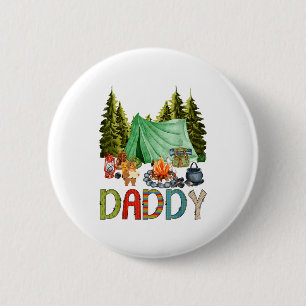 Papa des Happy Camper 1. Geburtstagsbär Camng Button
