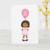 Papa des Happy Vaters - Multikulturelle Mädchen Karte (Gelbe Blume)