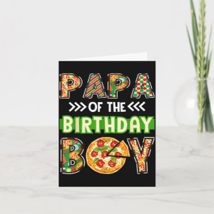 Papa des Jungen Geburtstagsjunge Pizzaliebhaber-Pa Karte