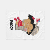 Papa des Kindes in der militärischen Lücke Fleecedecke (Vorderseite (Horizontal))