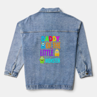 Papa des kleinen Monsters Geburtstagsfamilie Monst Jeansjacke
