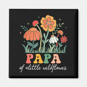 Papa des kleinen Wildblumen-Babys zum Geburtstag Magnet
