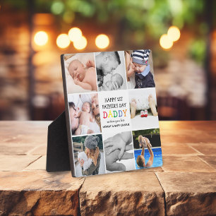 Papa des niedlichen Ersten Vaters   FotoCollage Fotoplatte