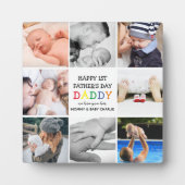 Papa des niedlichen Ersten Vaters | FotoCollage Fotoplatte (Vorderseite)