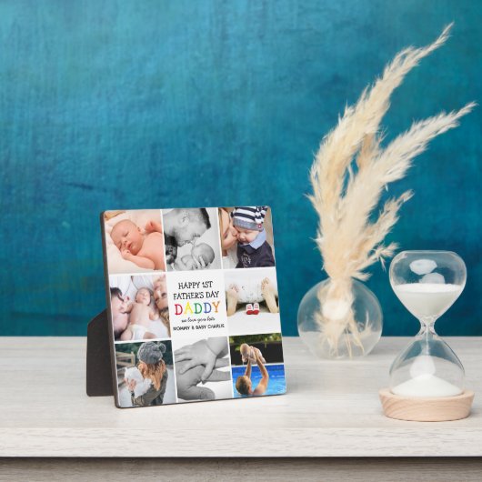 Papa des niedlichen Ersten Vaters | FotoCollage Fotoplatte (InSitu)