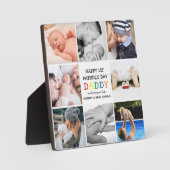 Papa des niedlichen Ersten Vaters | FotoCollage Fotoplatte (Vorderseite)