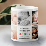 Papa des niedlichen Ersten Vaters | FotoCollage Kaffeetasse<br><div class="desc">Zeigen Sie Ihre Wertschätzung für den neuen Papa mit dieser bezaubernden Kaffee-Tasse,  die Fotos,  farbenfrohe Texte und herzliche Botschaften kombiniert. Dieser erste Vatertag,  überrascht ihn mit einem Geschenk so einzigartig wie er ist. Warten Sie nicht - erstellen Sie noch heute eine einmalige Erinnerung!</div>